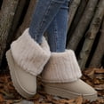 thumbnail image 4 of Women's Snow Boots, Warm Fuzzy Lined Short Booties with Platform Sole, 4 of 6