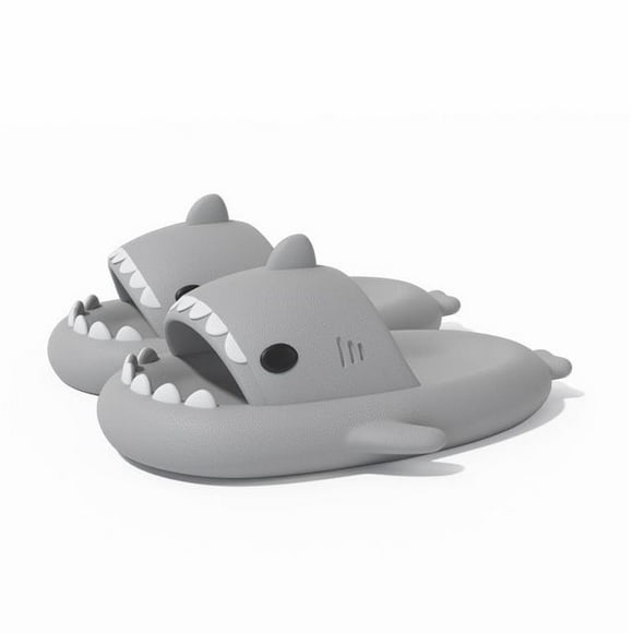 Cute Shark Slippers Summer Women Men Indoor Bathroom Slides Casual Flat Shoes Soft Cartoon EVA Beach Shark Flip Flops