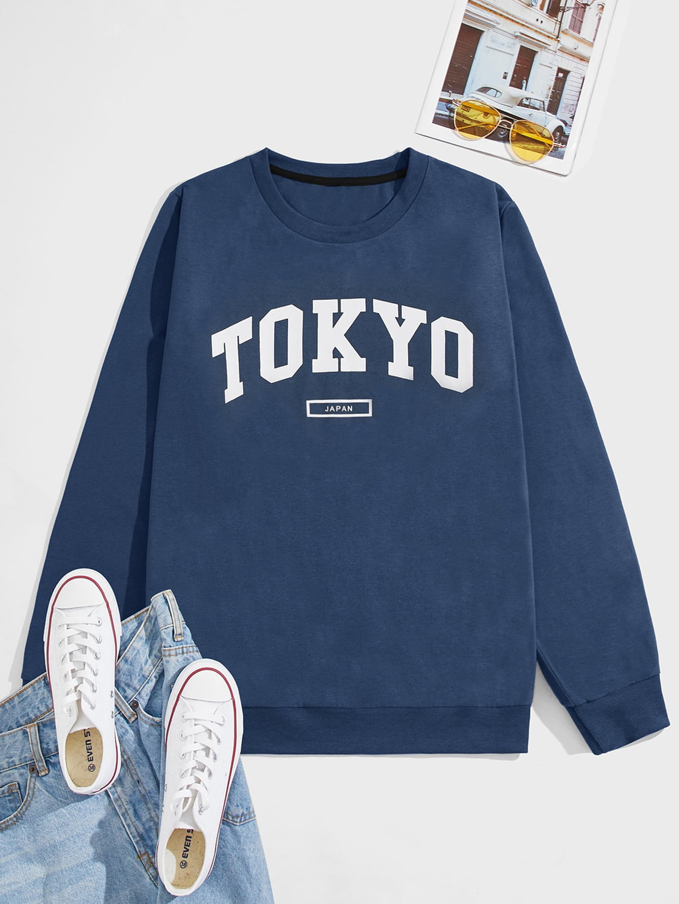 men letter graphic sweatshirt