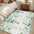 thumbnail image 4 of Sage Green Eucalyptus Leaf Area Rugs 4x6 ft Spring Summer Botanical Plaid Washable Rug Non Slip Indoor Carpet Absorbent Floor Mat for Living Room Bedroom Dining Room, 4 of 9