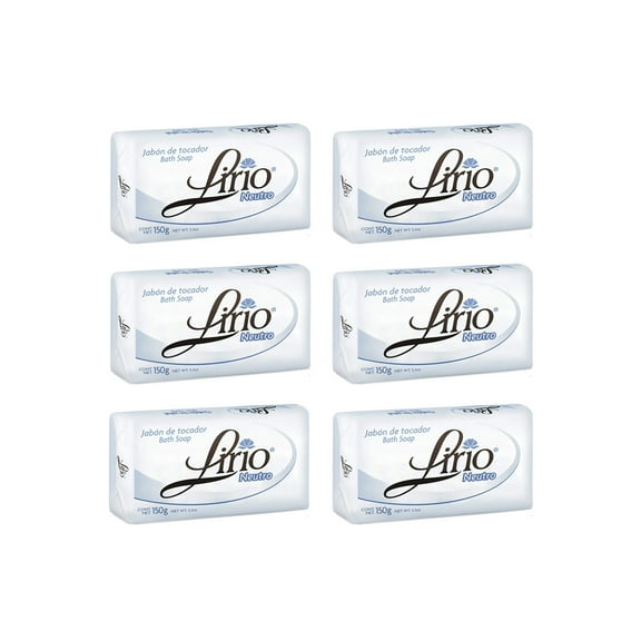 Lirio Neutro Bar Soap. Neutral Base, Anti-Acne and Eczema Treatment Soap. Mild Scent, No Harsh Chemicals. 5.3 oz. Pack of 6