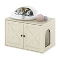 thumbnail image 6 of Cat Litter Box Enclosure - White Wash - Odor Control & Stylish Design, 6 of 6