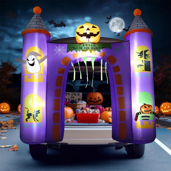 Castillo embrujado inflable ZPISF para decoración de Halloween, 1,7 m
