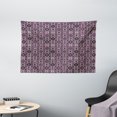 thumbnail image 1 of Purple Tapestry, Alluring Flowering Nature Circular Geometric Pattern of Floral Composition, Wall Hanging for Bedroom Living Room Dorm Decor, 60W X 40L Inches, Violet Beige Black, by Ambesonne, 1 of 2