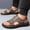 Brown, variant on ZZwxWA Sandals Women Men's Thick Soled Wedge Shoes Fashionable and Casual Outdoor Wear Adjustable Leather Sandal Mens