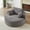 Corduroy Gray, variant on FFH 55" Oversized Round Chaise Lounge Chair, Cloud Lazy Sofa with Cylindrical Backrest Pillow, Plush Corduroy Gray