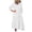 White, variant on Casual Summer Dresses for Women Long Sleeve Solid Color Shirt Dress with Puffy Skirt Tunic Style White XXL