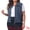 Snow Washed Blue, variant on DARING DIVA Women's Plus Size Sleeveless Zip Up Button Down Jeans Vest 1X Blue