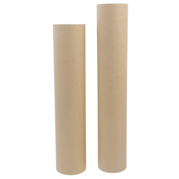 DINHEAROM Rustic Design Scroll Storage Box Khaki Paper Art Display 1Set 13.6x2.6x2.6in