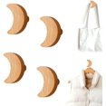 thumbnail image 1 of Paquete de ganchos adhesivos de madera, montaje en pared, gancho de pared de madera de haya natural, colgador de gancho de toalla de almacenamiento individual moderno resistente para entrada, decoración creativa, perchero artesanal hecho a mano Ormromra LRWJ688-2, 1 of 7