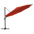thumbnail image 4 of CorLiving 11.5ft Deluxe Tilting and Rotating Offset Patio Umbrella with Aluminum Frame and Durable Canopy, Crimson Red, 4 of 11