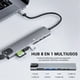 thumbnail image 2 of Adaptador Hub USB Tipo C Multipuertos 8 en 1 Aluminio a 4K HDMI 30Hz USB Tipo C, USB 3.0 y USB 2.0, Lector Tarjeta SD TF Ethernet PD Carga Compatible con PC Laptop Mac Windows, 2 of 7