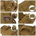 thumbnail image 3 of Riñonera táctica de asalto militar, cinturón de cadera, eslinga, bolsa de equipo lumbar del ejército, bolsas de alcance para manillar de cámara EDC (parche incluido), marrón, 3 of 5