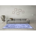 thumbnail image 3 of Ahgly Company Indoor Square Medallion Blue Traditional Area Rugs, 8' Square, 3 of 4