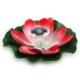 thumbnail image 2 of Deago Solar Powered LED Waterproof Floating Lotus Flower Light Color-Changing Floating Pool Lights for Pond Garden Outdoor Decor, Red, 2 of 10