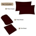 thumbnail image 2 of The Great American Store 1800 Series Microfiber Solid 4PC Sheet Set (Cal King, Burgundy) - Double Brushed - Extra Deep Pocket - Stain Resistant, Warm, Breathable And Hypoallergenic, 2 of 4