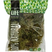 Quality Growers The Habitat Life - Natural Deco Moss - for Reptiles, Amphibians & Invertebrates Terrariums - Humidity Control - Natural Look & Feel - Soft Surface - Dye-Free & Safe - Medium - 1 Pack