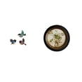 thumbnail image 6 of 3 Pieces Bird Wall Hanging Wooden Bird Wall Art Round Picture Frame Multicolor Resin Decor for Living Room Bedroom Study, 6 of 8