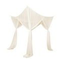 thumbnail image 2 of Bunk Bed Curtains，Bed Curtains from Ceiling, Canopy for Full Bed(L190xW210xH240，Off-White ), 2 of 7