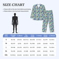thumbnail image 4 of Fuzoiu Transport Print Men's Long-Sleeved Pajama,Lounge Button Down Nightwear,Mens Notch Collar Pajama Set -XX-Large, 4 of 7