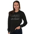 thumbnail image 5 of Not Shopaholic Helping Economy Shop Women's Long Sleeve T Shirt Brisco Brands S, 5 of 5