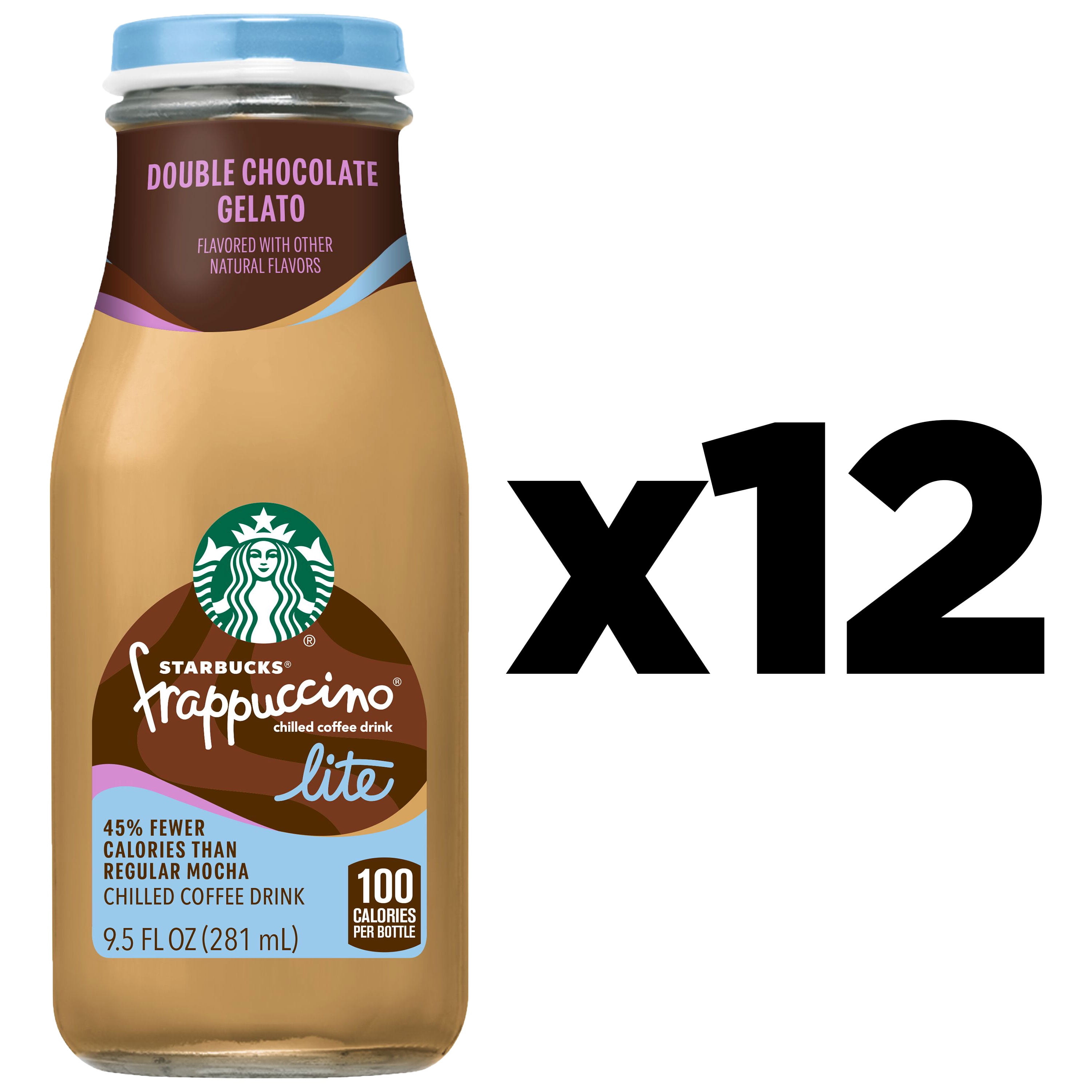 Starbucks Frappuccino Lite Double Chocolate Gelato, 12 Pack 9.5 fl oz Bottles