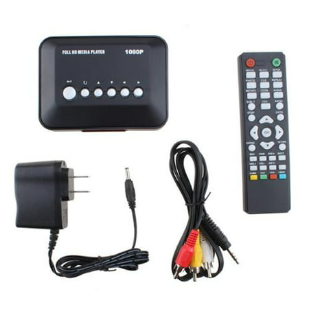 AGPtek 1080P HD USB HDMI SD/MMC Multi TV Media Player Support All Kinds of Media Videos with Remote (Best All Media Player)