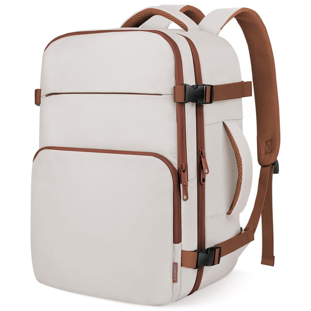 Mochila de viaje ZOMFELT para portátil de 15.6 pulgadas para mujeres y hombres, color caqui