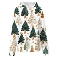 thumbnail image 5 of Oversized Hoodies for Women Plus Size Drawstring Christmas Graphic Print Loose Preppy Sweatshirt with Pocket, 5 of 6
