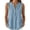 Blue, variant on Casual Collar and Sleeveless Shirt Comfort Loose Fit Blouse Summer Lightweight Lacy Top Women S