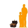 thumbnail image 2 of Small Open Treasure Chest Life Size Statue, 2 of 8