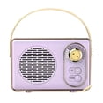 thumbnail image 2 of Altavoz retro sonido claro portátil inalámbrico vintage pequeño altavoz para el hogar viajes al aire libre púrpura, 2 of 14