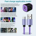 thumbnail image 7 of Hootek 2 Port Fast Charger 2 Pack Dual Port USB Adapter 2.1A Type-C Wall Charger, Quick Charger with 2 Pack 6FT USB-C Cable Cord Nylon Braided Fast Charging for Samsung, Purple, 7 of 7