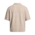 thumbnail image 6 of JAJAHO Polo Shirts For Men Casual Oversized Waffle Quarter Zip Half Sleeve Drop Shoulder Solid Color Lapel Shirts Summer Comfy Tops, 6 of 6