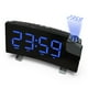 thumbnail image 3 of Reloj despertador digital de proyección en la pared del techo, reloj despertador LED para dormitorios con puerto de carga USB Radio pantalla curva grande, 3 of 3