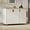 White, variant on Kitchen Island Cart With Storage, Rolling Kitchen Island Cart With Drop Leaf, Storage Rack, Towel Rack And Adjustable Shelves, Mobile Table Cart For Dining Room