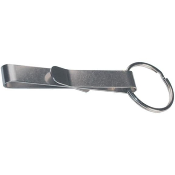 1.25 in. Stainless Steel Key Ring with Key Clip