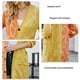thumbnail image 5 of Abrigo largo abierto con estampado de leopardo Costuras Bolsillos laterales de un solo pecho Ajuste informal Abrigo con estampado de leopardo, 5 of 6