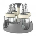 thumbnail image 2 of Organizador de botellas de condimentos Soledad Estante de almacenamiento de especias Blanco, 2 of 8