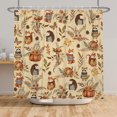 thumbnail image 7 of Nanqianyi Autumn Waterproof Shower Curtain,Kids Bath Polyester Curtain Set With Hooks,72 x 84 Inch,Cartoon Woodland Animals Decor, 7 of 7