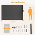 thumbnail image 6 of HOMEDEMO 146" x 71" Retractable Side Awning with Privacy Screen Protection, Carbon Gray Waterproof & UV-Resistant Outdoor Side Pull Shade for Patios, Balconies and Gardens, 6 of 7