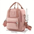 thumbnail image 2 of Small Handheld Backpack, Nylon Waterproof Durable Lightweight School Backpack, Fashion Travel Commuter Bag, 2 of 5