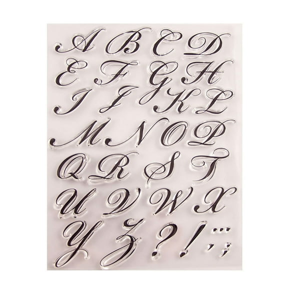 Brush Capital Letters Alphas Clear Stamps for Card Making and Journaling, Clearance, Capital Alphabets ABC Rubber Stamps for Journals Scrapbooking Album Decoration
