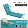 thumbnail image 2 of Idee-home Almohadones Impermeables para Tumbona Exterior 180x53x8 cm, 2 of 8