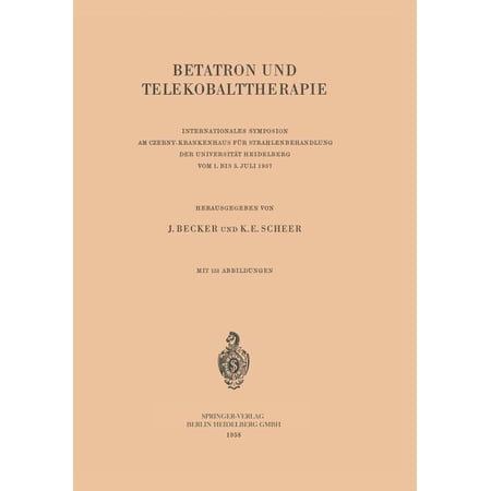ISBN 9783540022510 product image for Betatron Und Telekobalttherapie : Internationales Symposion Am Czerny-Krankenhau | upcitemdb.com