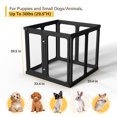 thumbnail image 5 of Clear Acrylic Plastic Dog Playpen Indoor, for Puppy Cat Rabbit Ferret Transparent Pet Pen, Easy Assemble Whelping Crate Kennel Cage Enclosure, Preferable for Small Dogs (29.5“ Height, 8Pcs, Black), 5 of 8