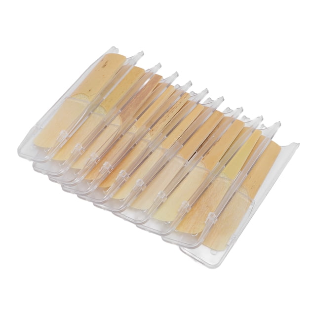 Anches de Saxophone Eb, Anches de Saxophone Dureté Moyenne Résistance 3.0 Lisse avec Clip Individuel pour Remplacement