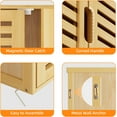 thumbnail image 6 of Bathroom Wall Cabinet, Medicine Cabinet Over The Toilet, Bamboo Hanging Storage Organizer with 2 Doors and Adjustable Shelf for Kitchen, Living Room, Natural, 6 of 15