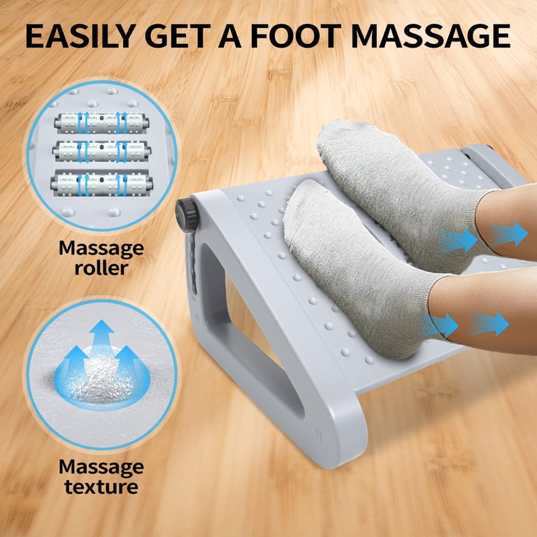 YUWENUS Adjustable Foot Rest with Massage Rollers photo 5