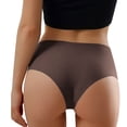 thumbnail image 6 of Qingpeng Women Mid High Waist Seamless Briefs Plus Size Breathable Ice Silk Underwear Panties Size S-XL, 6 of 8